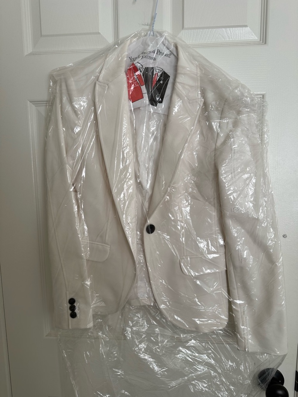 Forever 21 Cream Women's Blazer Single Button Tailored Jacket S